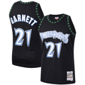 Blackjersey M.Timberwolves #21 Kevin Garnett Mitchell & Ness Black Hardwood Classics Swingman Stitched Jerseys