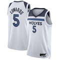 Blackjersey M.Timberwolves #5 Anthony Edwards White Swingman Stitched Jerseys - Association Edition