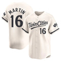 Blackjersey M.Twins #16 Austin Martin Player Cream Home Limited Stitched Jerseys