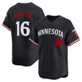 Blackjersey M.Twins #16 Austin Martin Player Navy Home Limited Stitched Jerseys