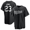 Blackjersey M.Twins #23 Royce Lewis Player Black Home Game Stitched Jerseys