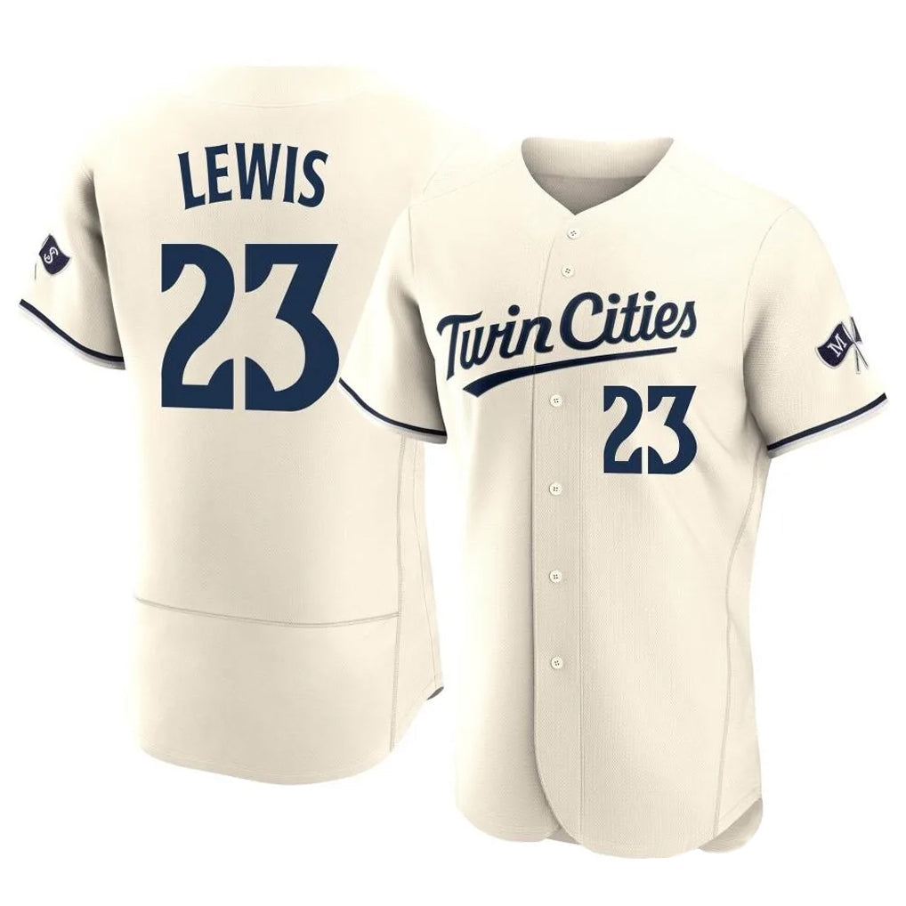 Blackjersey M.Twins #23 Royce Lewis Player Cream Home Limited Elite Stitched Jerseys
