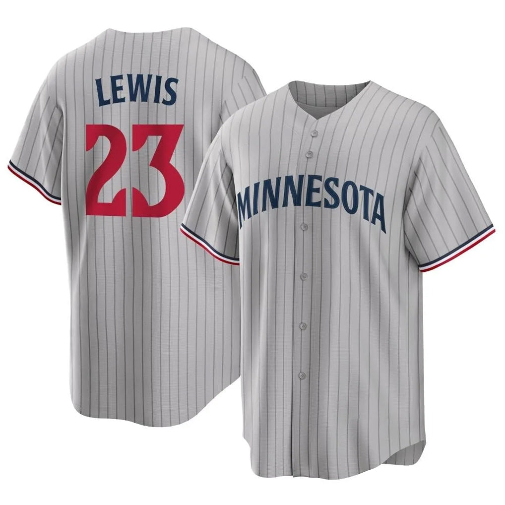 Blackjersey M.Twins #23 Royce Lewis Player Gray Game Limited Home Stitched Jerseys