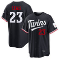 Blackjersey M.Twins #23 Royce Lewis Player Navy Home Game Stitched Jerseys