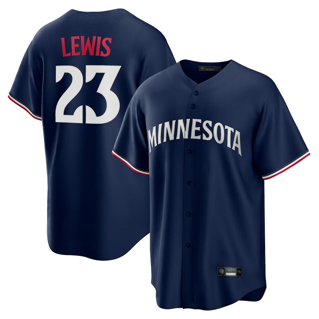 Blackjersey M.Twins #23 Royce Lewis Player Navy Replica Alternate Home Stitched Jerseys