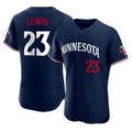 Blackjersey M.Twins #23 Royce Lewis Player Navy Replica Home Limited Elite Stitched Jerseys