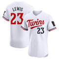 Blackjersey M.Twins #23 Royce Lewis Player White Home Limited Elite Stitched Jerseys