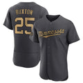 Blackjersey M.Twins #25 Byron Buxton Player Charcoal All-Star Limited Elite Home Stitched Jerseys