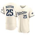 Blackjersey M.Twins #25 Byron Buxton Player Cream Home Limited Elite Stitched Jerseys