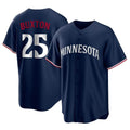 Blackjersey M.Twins #25 Byron Buxton Player Navy Replica Alternate Home Stitched Jerseys