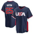 Blackjersey M.Twins #25 Byron Buxton Player Navy USA 2026 World Classic Limited Home Stitched Jerseys