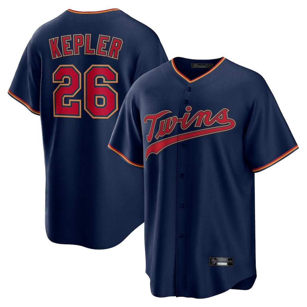 Blackjersey M.Twins #26 Max Kepler Player Navy Home Limited Game Stitched Jerseys