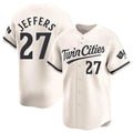 Blackjersey M.Twins #27 Ryan Jeffers Player Cream Home Limited Stitched Jerseys