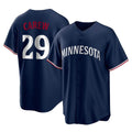 Blackjersey M.Twins #29 Rod Carew Player Navy Replica Alternate Home Stitched Jerseys