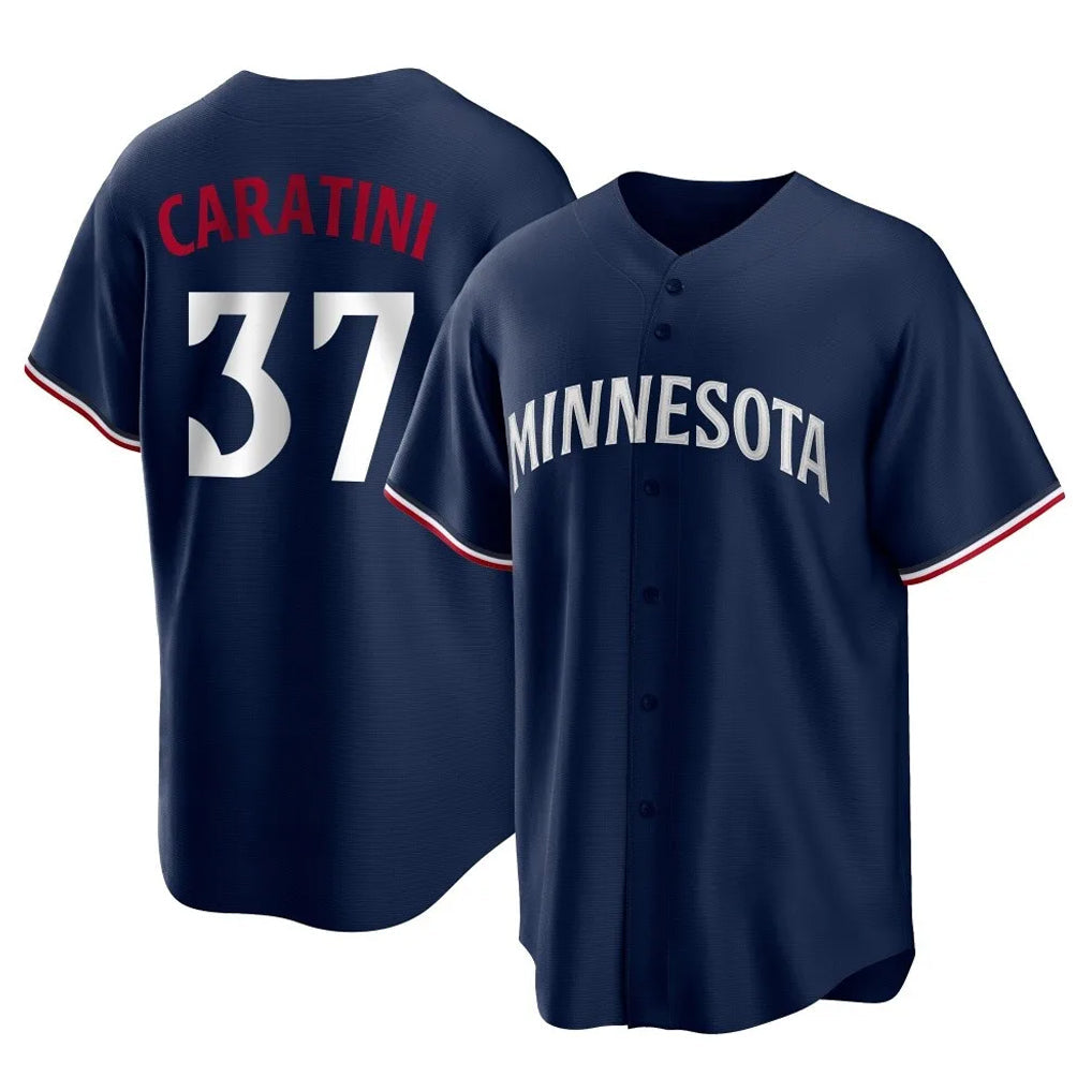 Blackjersey M.Twins #37 Victor Caratini Player Navy Replica Alternate Home Stitched Jerseys