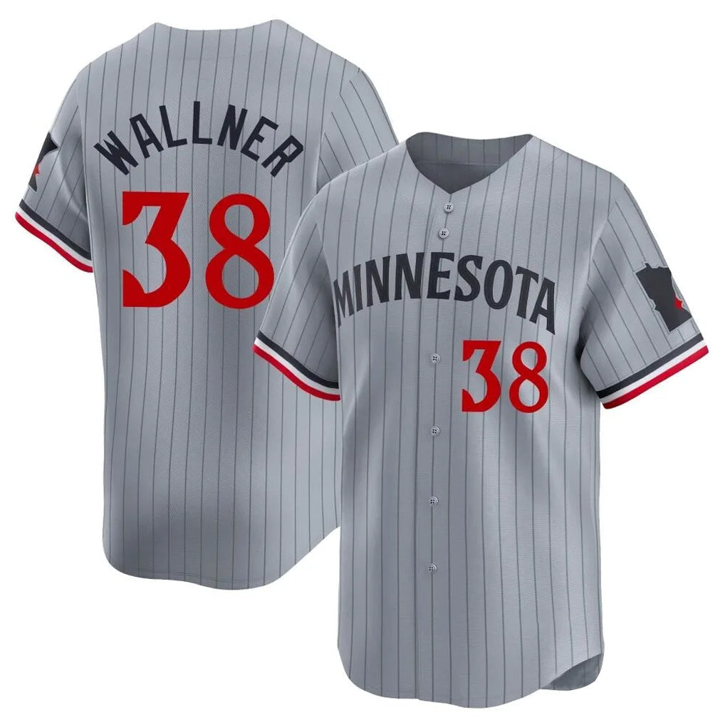 Blackjersey M.Twins #38 Matt Wallner Player Gray Home Limited Stitched Jerseys