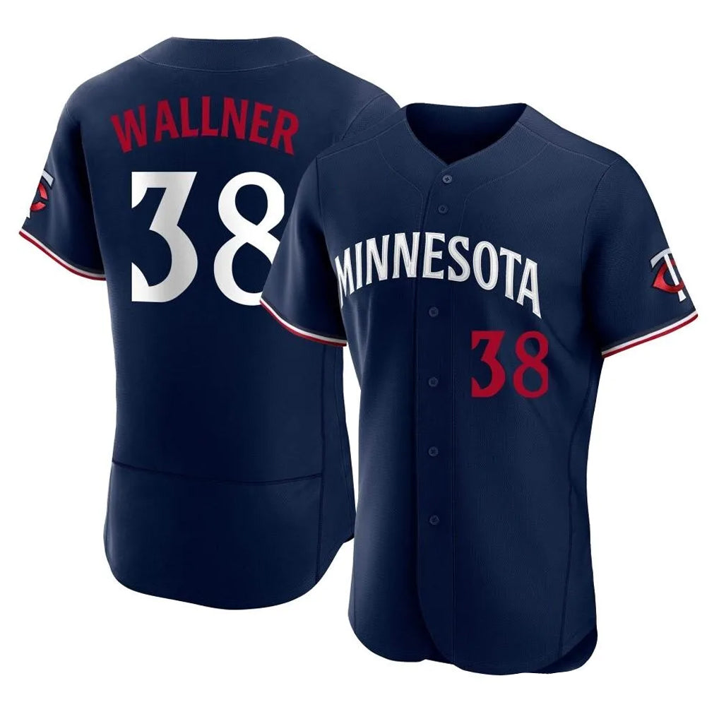 Blackjersey M.Twins #38 Matt Wallner Player Navy Replica Home Limited Elite Stitched Jerseys