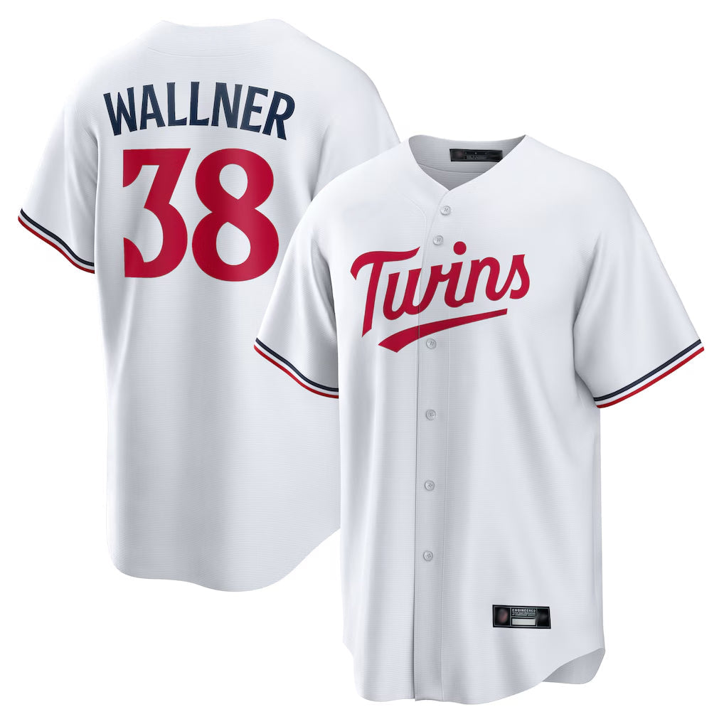 Blackjersey M.Twins #38 Matt Wallner Player White Home Game Stitched Jerseys