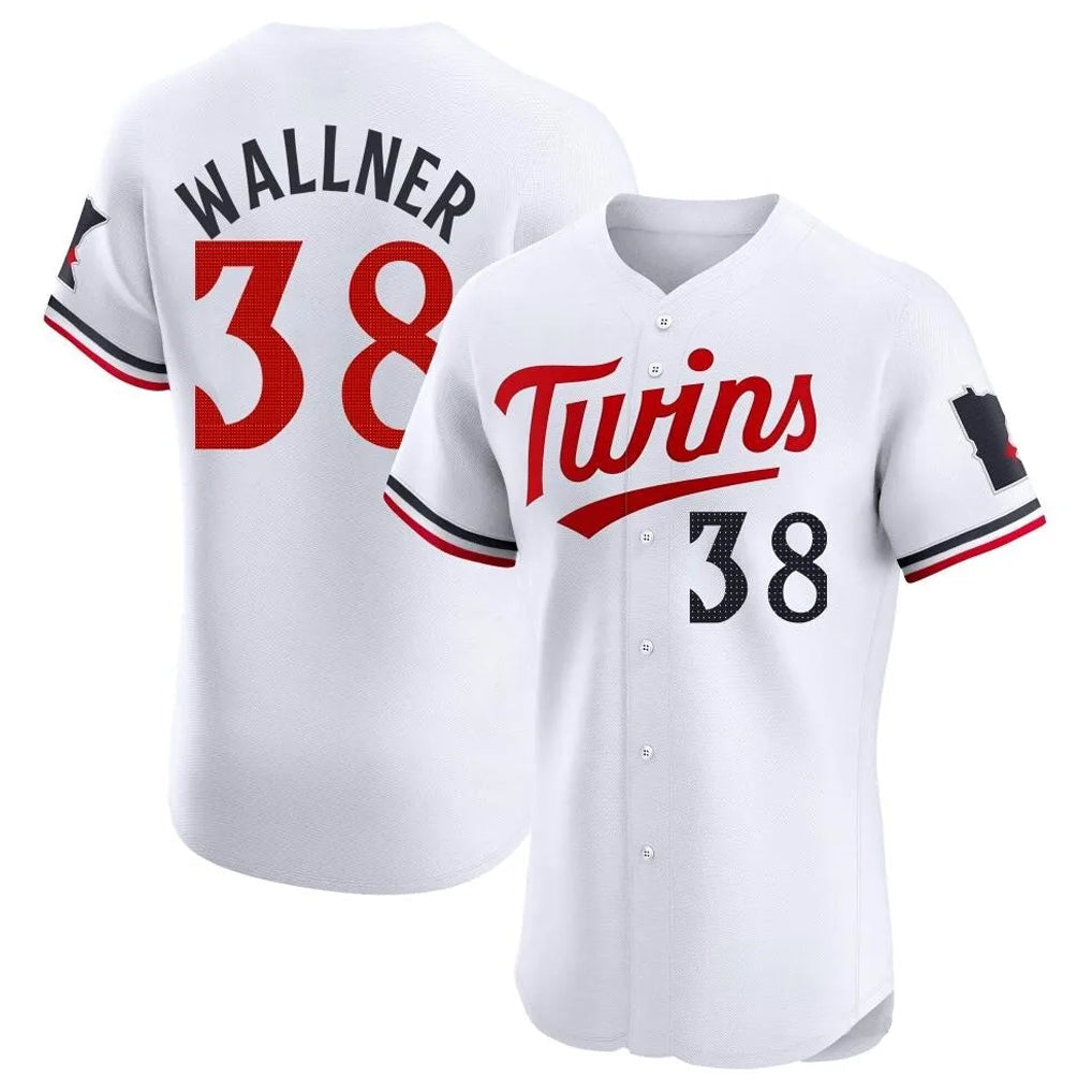 Blackjersey M.Twins #38 Matt Wallner Player White Home Limited Elite Stitched Jerseys