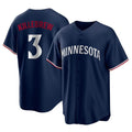 Blackjersey M.Twins #3 Harmon Killebrew Player Navy Replica Alternate Home Stitched Jerseys