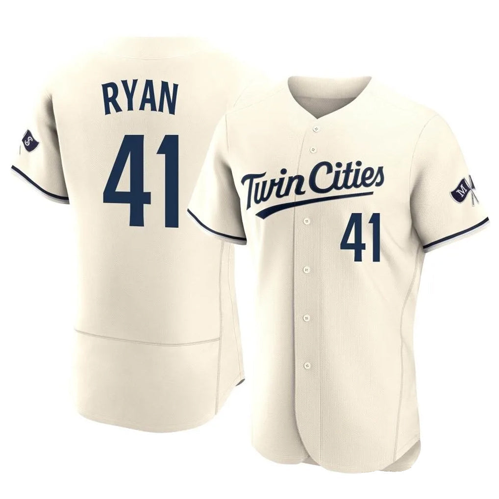 Blackjersey M.Twins #41 Joe Ryan Player Cream Home Limited Elite Stitched Jerseys