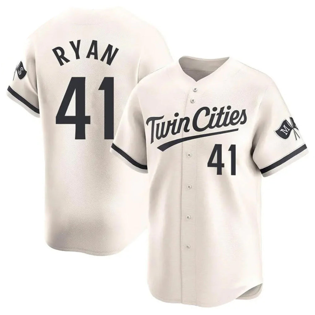 Blackjersey M.Twins #41 Joe Ryan Player Cream Home Limited Stitched Jerseys