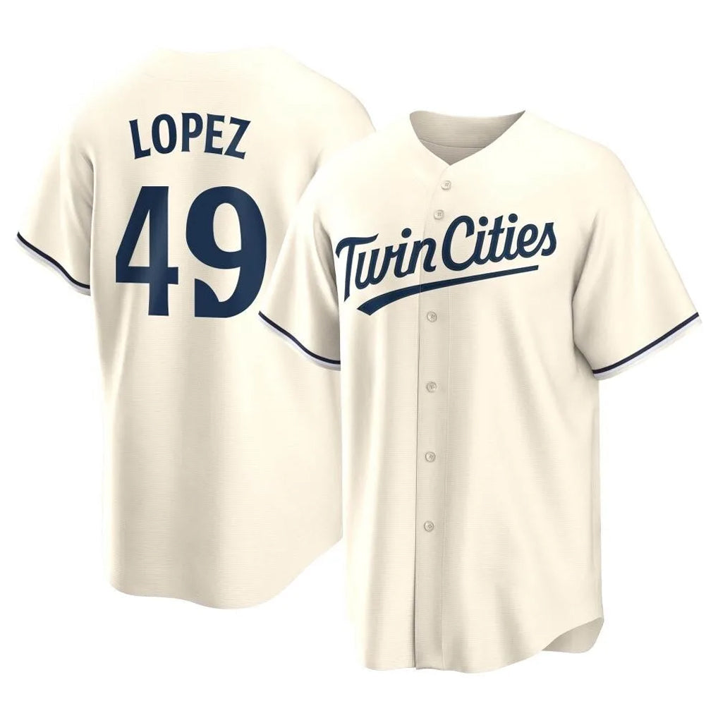 Blackjersey M.Twins #49 Pablo Lopez Player Cream Game Limited Home Stitched Jerseys