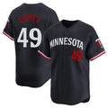 Blackjersey M.Twins #49 Pablo Lopez Player Navy Home Limited Stitched Jerseys