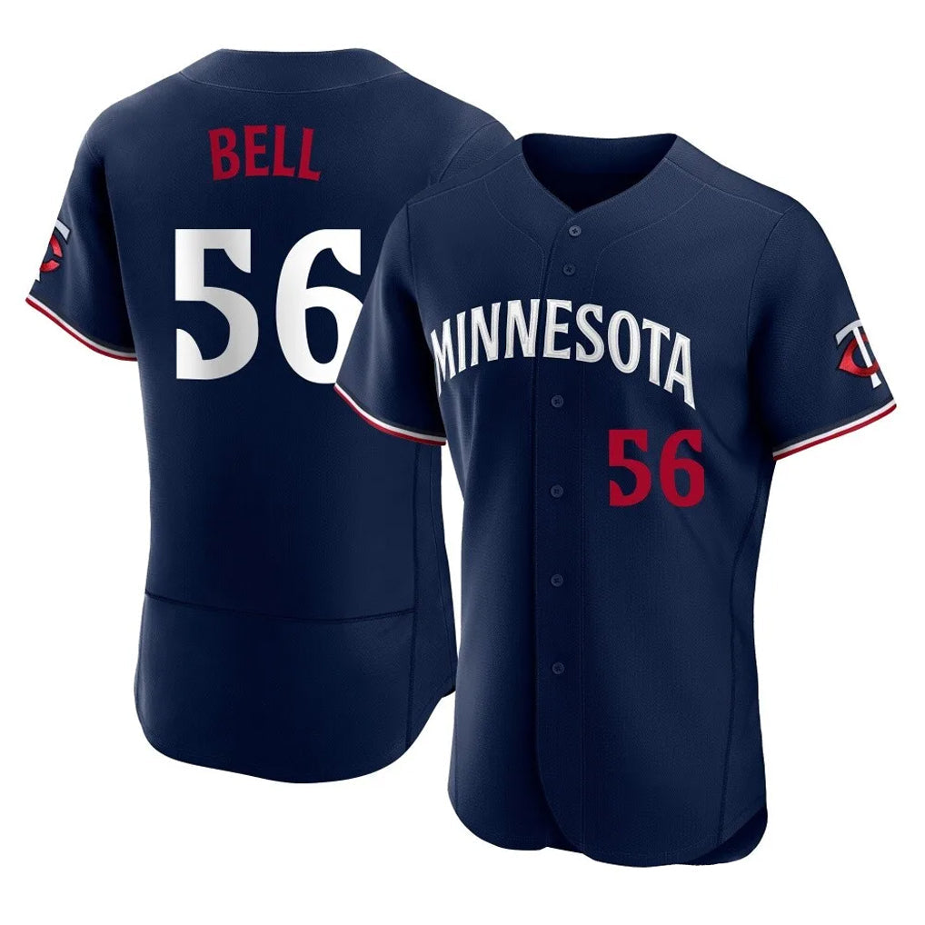 Blackjersey M.Twins #56 Josh Bell Player Navy Replica Home Limited Elite Stitched Jerseys