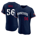 Blackjersey M.Twins #56 Josh Bell Player Navy Replica Home Limited Elite Stitched Jerseys
