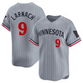 Blackjersey M.Twins #9 Trevor Larnach Player Gray Home Limited Stitched Jerseys