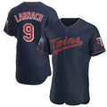 Blackjersey M.Twins #9 Trevor Larnach Player Navy 60th Home Limited Elite Stitched Jerseys