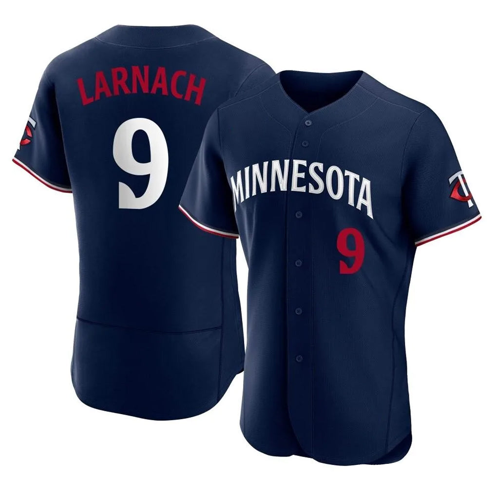 Blackjersey M.Twins #9 Trevor Larnach Player Navy Replica Home Limited Elite Stitched Jerseys