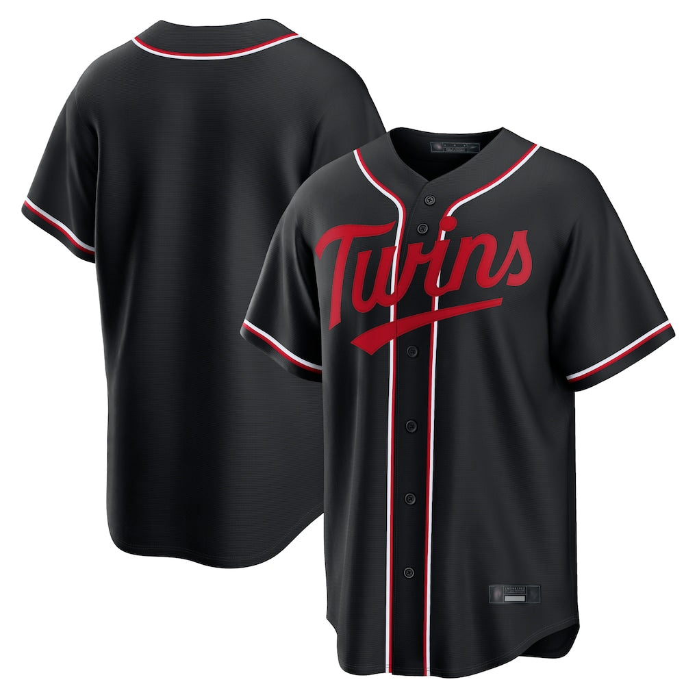 Blackjersey M.Twins ## Twins Blank Player Black Fashion Out Home Limited Stitched Jerseys