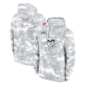 Blackjersey M.Vikings Arctic Camo Salute to Service Pullover Hoodies Limited Game Blank Player Stitched Jerseys