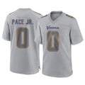 Blackjersey M.Vikings #0 Ivan Pace Jr. Player Gray Atmosphere Fashion Home Game Stitched Jerseys