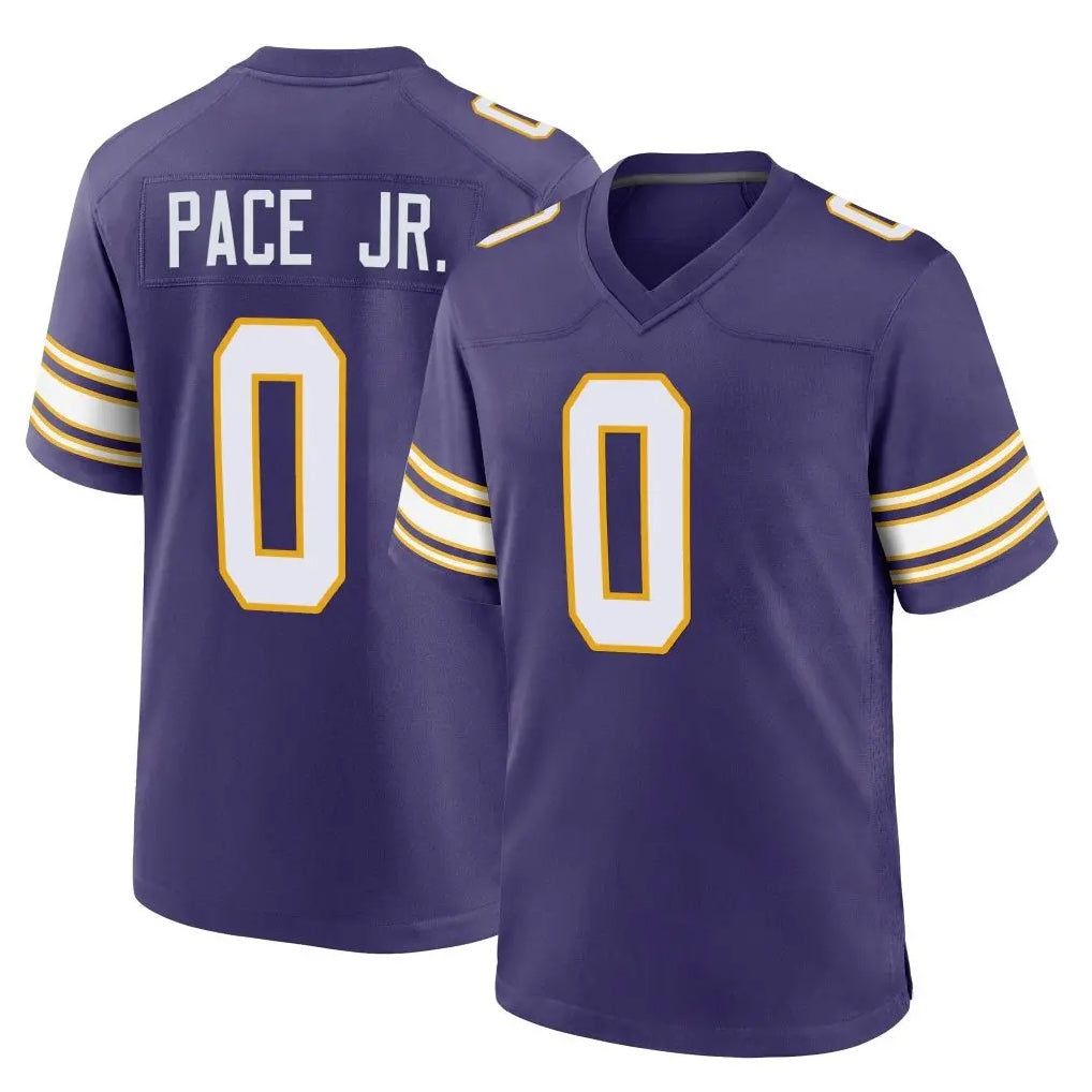 Blackjersey M.Vikings #0 Ivan Pace Jr. Player Purple Classic Home Game Stitched Jerseys