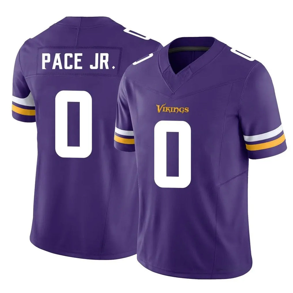 Blackjersey M.Vikings #0 Ivan Pace Jr. Player Purple Limited Vapor F.U.S.E. Home Game Stitched Jerseys