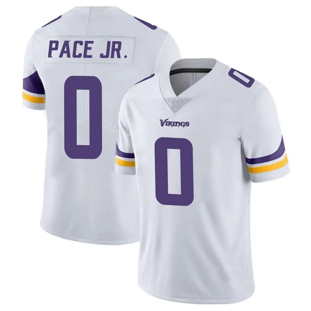 Blackjersey M.Vikings #0 Ivan Pace Jr. Player White Limited Vapor Untouchable Home Game Stitched Jerseys