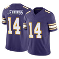 Blackjersey M.Vikings #14 Jauan Jennings Player Purple Limited Classic Vapor F.U.S.E. Home Game Stitched Jerseys