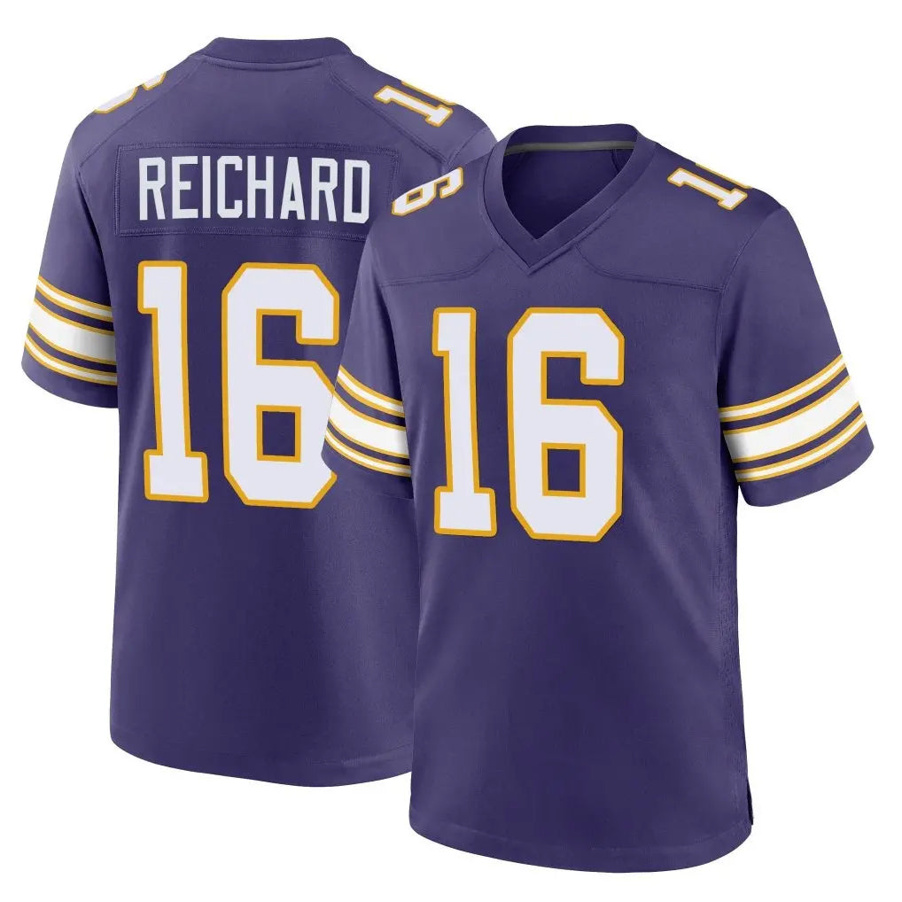 Blackjersey M.Vikings #16 Will Reichard Player Purple Classic Home Game Stitched Jerseys
