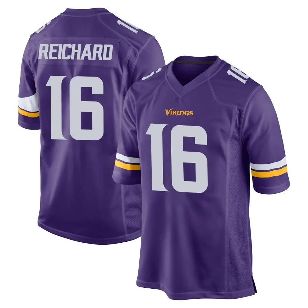 Blackjersey M.Vikings #16 Will Reichard Player Purple Home Game Stitched Jerseys