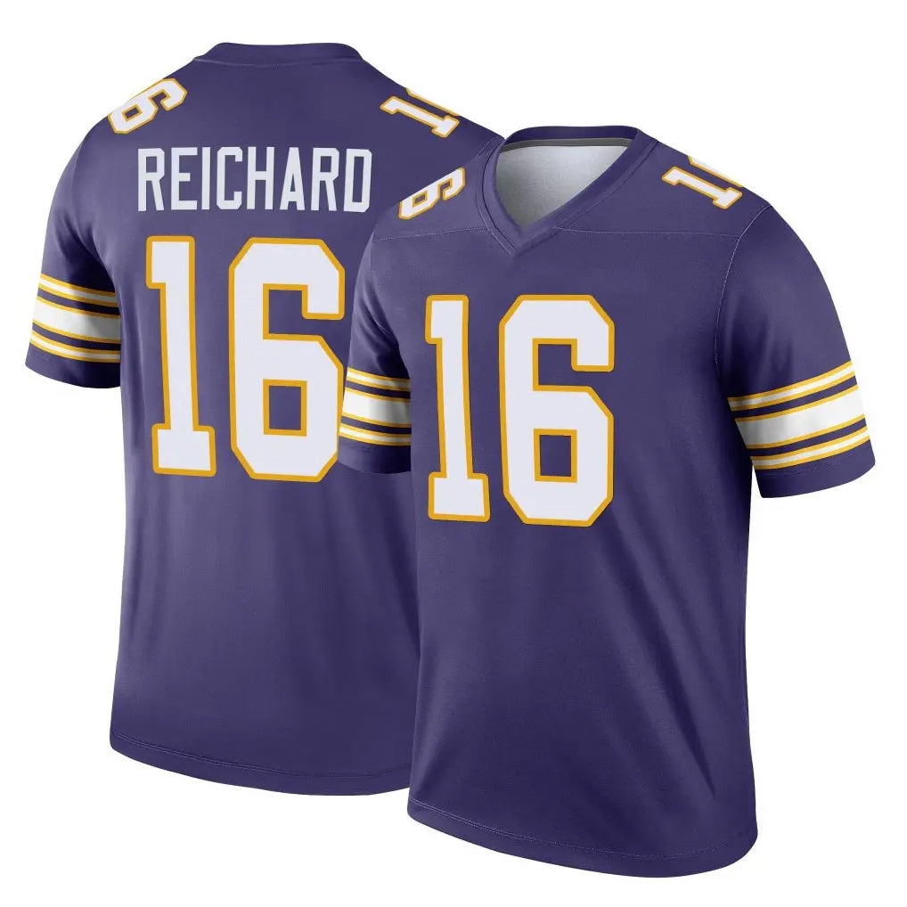 Blackjersey M.Vikings #16 Will Reichard Player Purple Limited Classic Home Game Stitched Jerseys