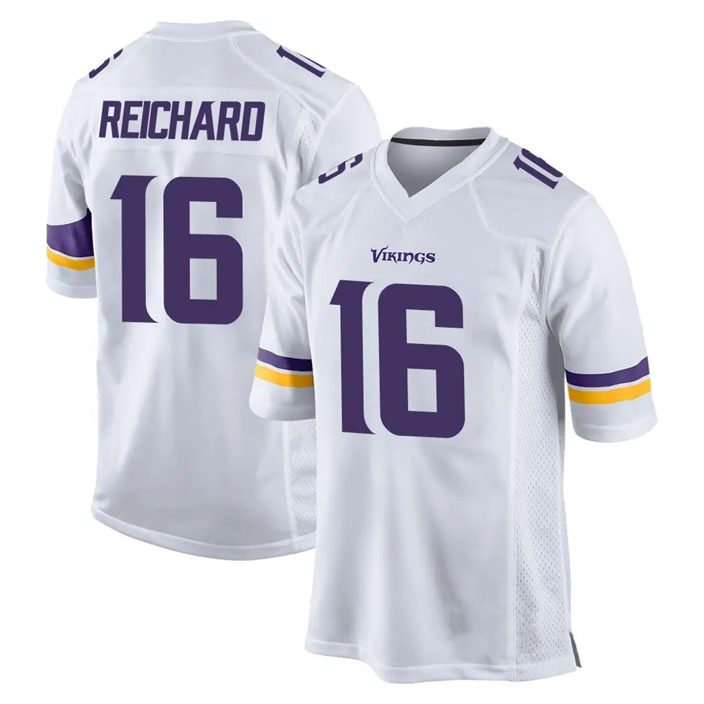 Blackjersey M.Vikings #16 Will Reichard Player White Home Game Stitched Jerseys