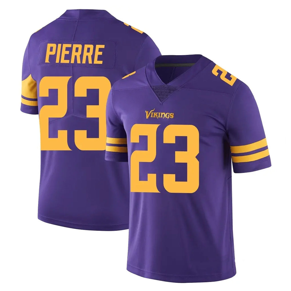 Blackjersey M.Vikings #23 James Pierre Player Purple Limited Color Rush Home Game Stitched Jerseys