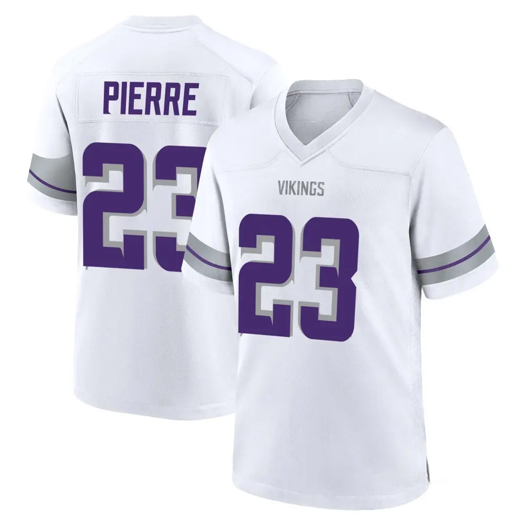 Blackjersey M.Vikings #23 James Pierre Player White Alternate Home Game Stitched Jerseys