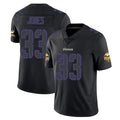 Blackjersey M.Vikings #33 Aaron Jones Sr. Player Black Impact LImited Home Game Stitched Jerseys