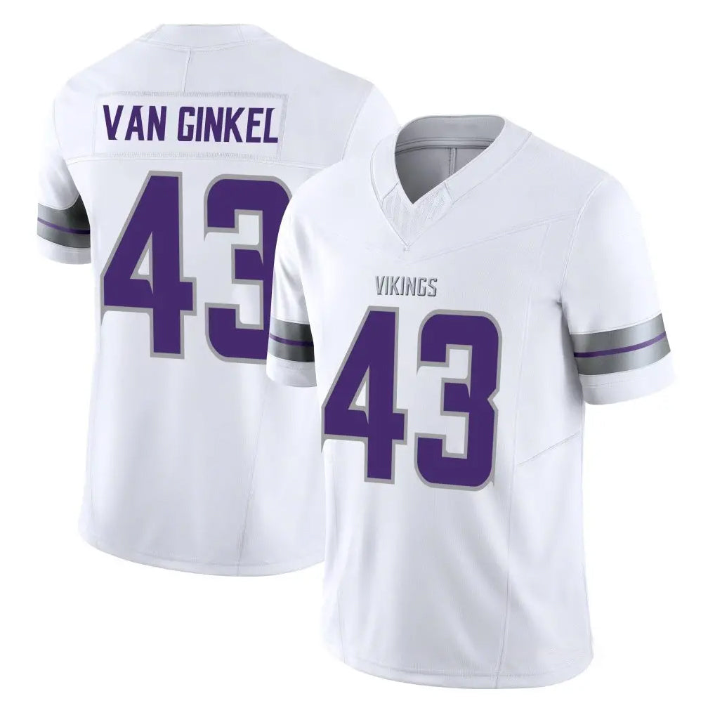 Blackjersey M.Vikings #43 Andrew Van Ginkel Player White Limited Alternate Vapor F.U.S.E. Home Game Stitched Jerseys