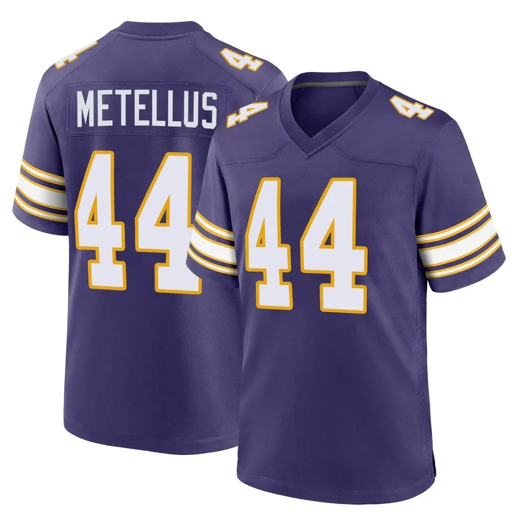 Blackjersey M.Vikings #44 Josh Metellus Player Purple Classic Home Game Stitched Jerseys