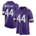 Blackjersey M.Vikings #44 Josh Metellus Player Purple Home Game Stitched Jerseys